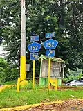 PR-152 at the southern terminus of PR-811 in Cedro Abajo, Naranjito
