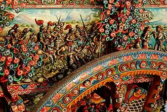 Closeup of carvings