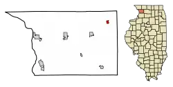 Location of Shannon in Carroll County, Illinois.