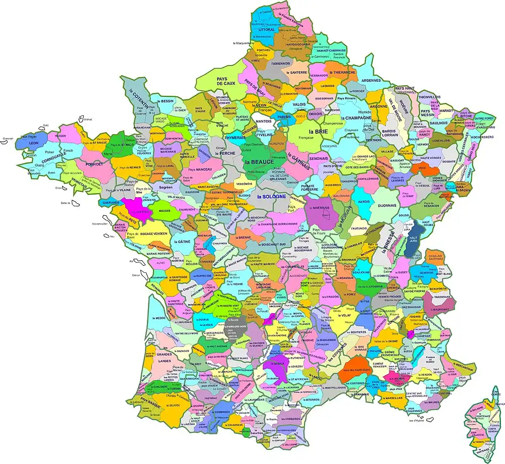 Location of Bessin in Normandy