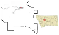 Location of Black Eagle, Montana