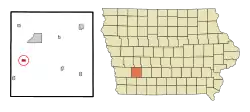 Location of Lewis, Iowa