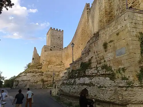 The Castello di Lombardia, a Norman castle at Enna