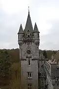 The 56-metre (184&nbsp;ft) high clock tower