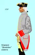 Uniform of the Penthièvre Cavalry from 1757 to 1762