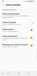 Android settings for FR-Alert