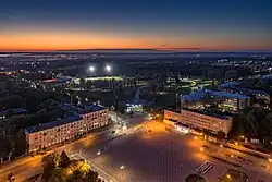 Berezniki City Administration building and central square