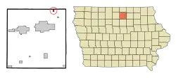 Location of Plymouth, Iowa