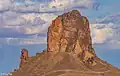 Chaistla Butte, aka Turkey Butte, (turkey's head to left)