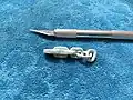 Chalk carving of a chain made using pen knife