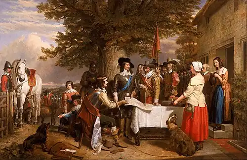 Charles Landseer , The Eve of the Battle of Edgehill, , 1845