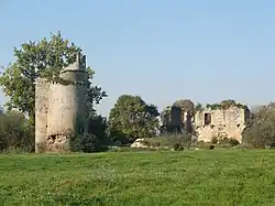 The castle [fr] of Gilles de Retz at Machecoul burned during the War in the Vendée.