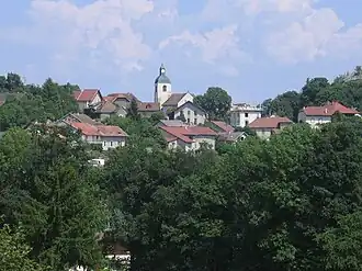 A general view of the village of Chaumont