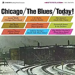 View from a Chicago "L" platform in winter