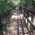 Bridge over the turbine outlets at the Childs plant