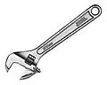 Chrome vanadium adjustable wrench