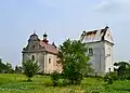 Kostel of the Holy Trinity (1412) with bell tower (1764), complex