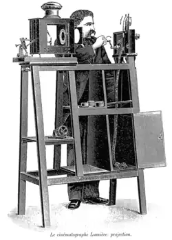 Image 44The Cinématographe Lumière in projection mode (from History of film technology)