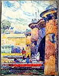 Water Color: Canal scene, c. 1913