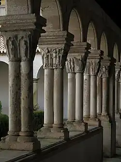 Capitals with human and animal representations at Monastery of Celas.