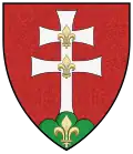 Another version of the Patriarcal cross as seen here and here.