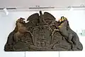 The arms the Commonwealth carved by E. Omensetter for the pediment Dauphin County court house in 1861.
