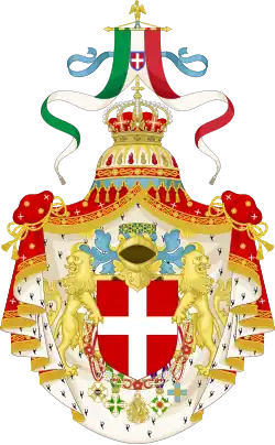 Full achievement of the coat of arms (1890–1927; 1944–1946)