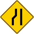SP-30 Road narrows on the left