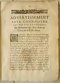 Description of hatching method, Colombière 1639