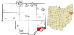 Location of Liverpool Township in Columbiana County