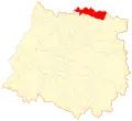 Map of Teno commune in the Maule Region