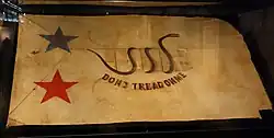 Confederate naval flag, captured when General William Sherman took Savannah, Georgia, 1864