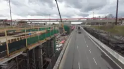 Construction of Place d'Orléans Station&nbsp;– April 2022