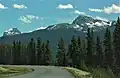 Copper Mountain (right) from the Trans Canada Highway