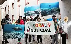 Image 45A protest against the Adani Carmichael mine, 2016 (from Environmental threats to the Great Barrier Reef)