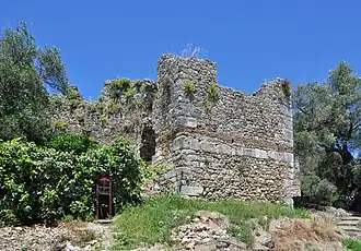 Detail of one of the towers of the castle