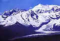 Mount Klooch left, Mount Crillon right