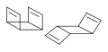 Tricyclo[4,2,0,02,5]octa-3,7-diene. The dimer of cyclobutadiene occurs as a cis isomer and a trans isomer. Both isomers convert to COT (symmetry forbidden hence stable) with a half-life of 20 minutes at 140&nbsp;°C [10]