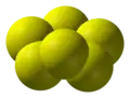 Spacefill model of octathiocane