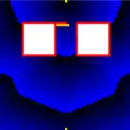 An obstacle has been added (red) and nodes marked RAISE (yellow).
