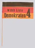 Paper flag from the DDP campaign for the Berlin City Council in 1929.