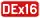 Sign of expressway DEx16 in Romania