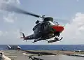 The AB-212ASW is the main embarked helicopter of the Peruvian Navy.