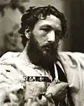 Portrait of the painter Frederic Leighton in Renaissance costume.