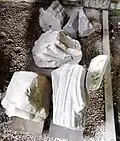 Parts of the roof vaulting of the chapter house.