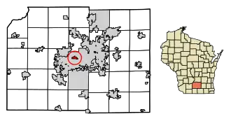 Location of Shorewood Hills in Dane County, Wisconsin.