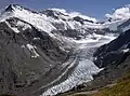 Mount Edward (upper left corner) and the Dart Glacier