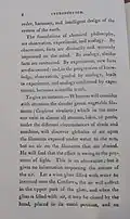 Introduction (continued) of an 1812 copy of "Elements of Chemical Philosophy"