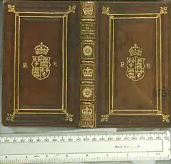 An old book cover
