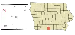 Location of Grand River, Iowa